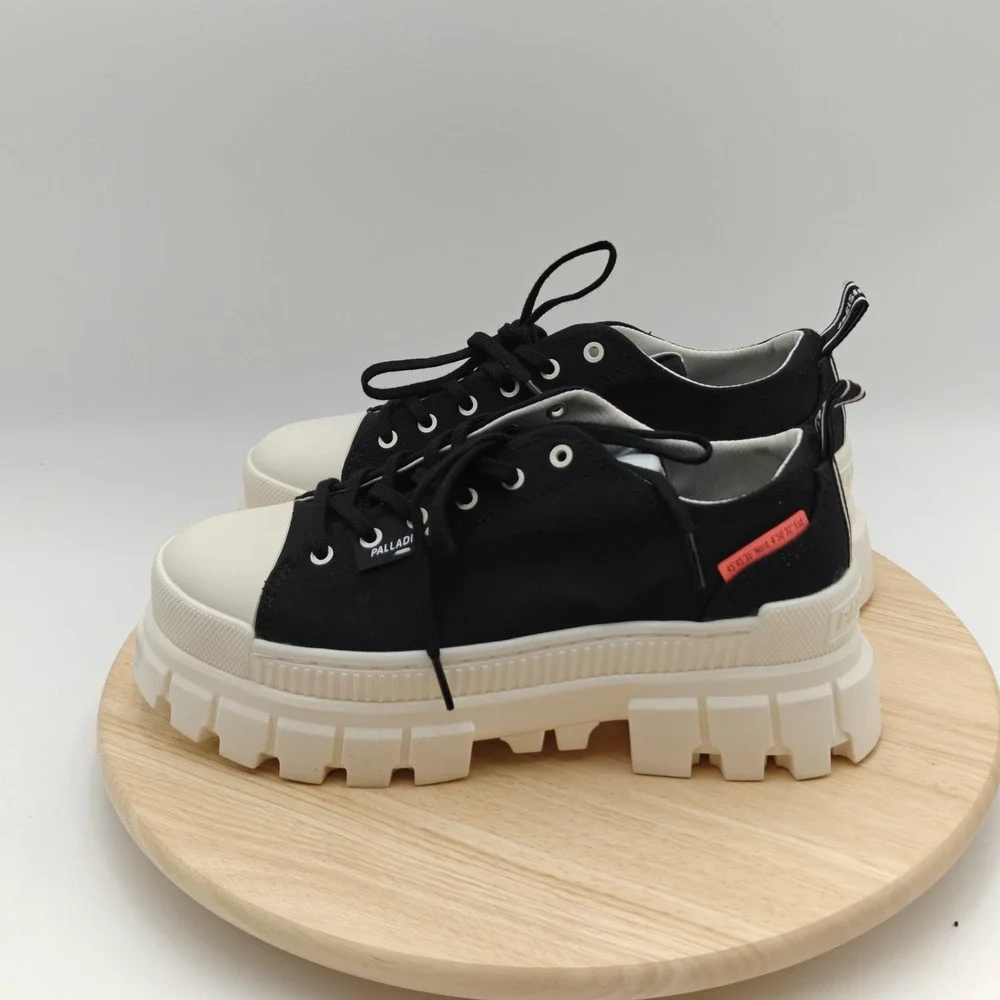 Palladium Shoes Womens‎ Size 9.5 Black Platform Lug Sole Sneaker 97243-016-M